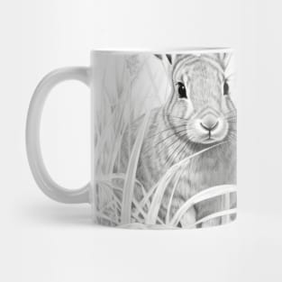 Rabbit Bunny Animal Discovery Wild Nature Ink Sketch Style Mug